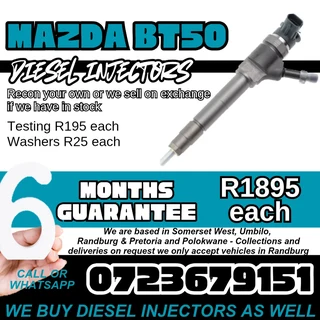 Mazda BT50 Diesel Injectors for sale