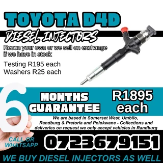 Toyota D4D Diesel Injectors for sale
