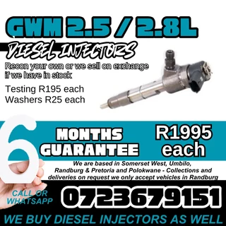 GWM 2.5L / 2.8L Diesel Injectors for sale
