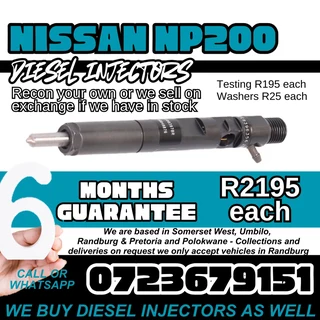 Nissan NP200 Diesel Injectors for sale