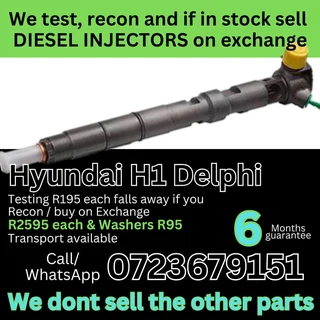 Hyundai H1 Delphi diesel injectors for sale