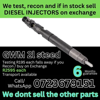 GWM Steed 2L diesel injectors for sale