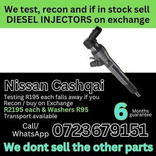 Nissan Cashqai diesel injectors for sale