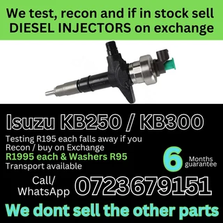 Isuzu KB250 / KB300 diesel injectors for sale