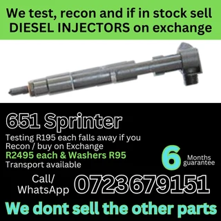 651 Sprinter diesel injectors for sale