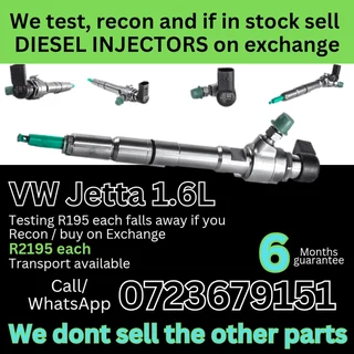 VW Jetta 1.6L diesel injectors for sale