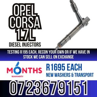 Opel Corsa 1.7L Diesel Injectors for sale