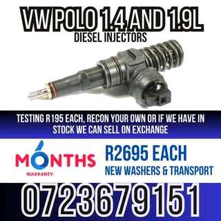 VW Polo 1.4 and 1.9L Diesel Injectors for sale