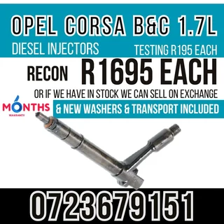 Opel Corsa B&C 1.7L Diesel Injectors for sale