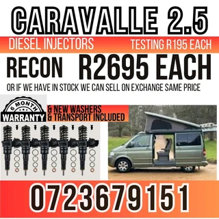 VW Caravelle 2.5L Diesel Injectors for sale