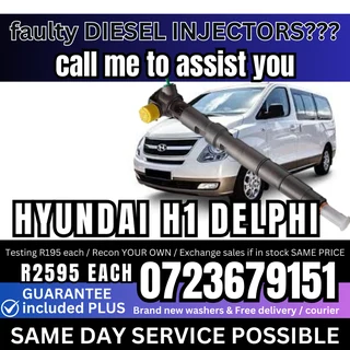 Hyundai H1 Delphi diesel injectors for sale