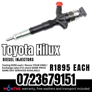 Toyota Hilux diesel injectors for sale