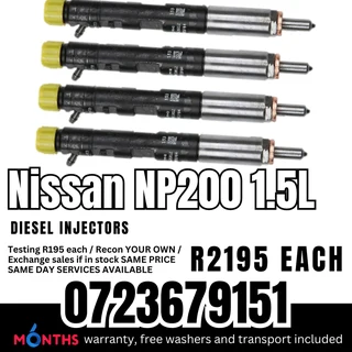 Nissan NP200 1.5L diesel injectors for sale