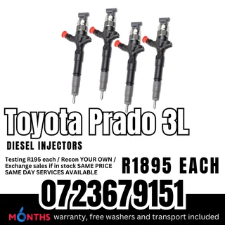 Toyota Prado 3L diesel injectors for sale