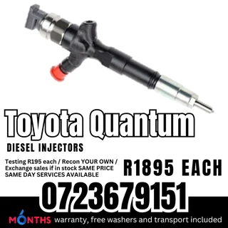 Toyota Quantum diesel injectors for sale