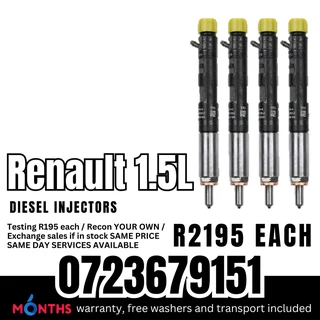 Renault 1.5L diesel injectors for sale