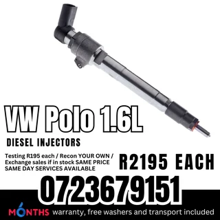 VW Polo 1.6L diesel injectors for sale
