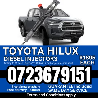 Toyota Hilux diesel injectors for sale