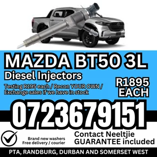 Mazda BT50 3L diesel injectors for sale