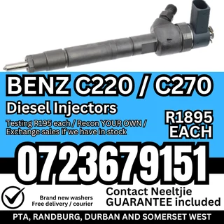Mercedes Benz C220 / C270 diesel injectors for sale