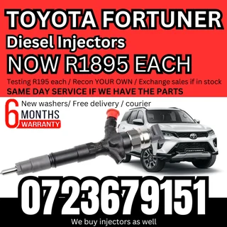 Toyota Fortuner diesel injectors for sale