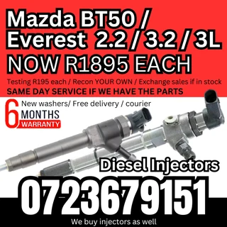 Mazda BT50 2.2 / 3.2 / 3L diesel injectors for sale