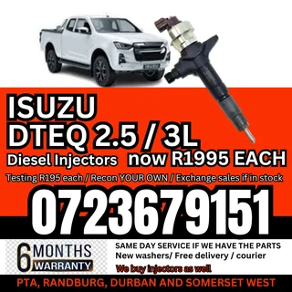 Isuzu Dteq 2.5 / 3L diesel injectors for sale