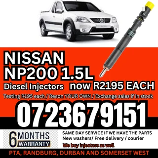 Nissan NP200 1.5L diesel injectors for sale