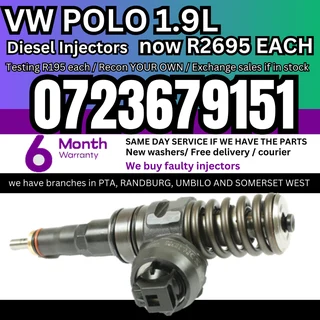 VW Polo 1.9L diesel injectors for sale