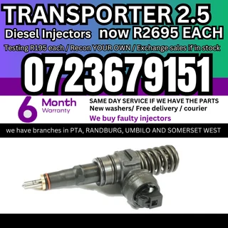 Transporter 2.5 diesel injectors for sale
