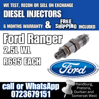 Ford Ranger 2.5L WL diesel injectors for sale