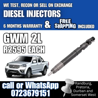 GWM 2L diesel injectors for sale