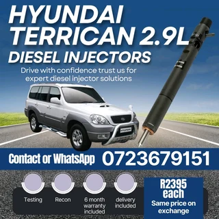 Hyundai Terrican 2.9L Diesel Injectors for sale