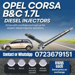 Opel Corsa B&C 1.7L Diesel Injectors for sale