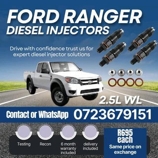 Ford Ranger 2.5L WL Diesel Injectors for sale