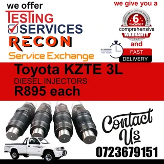 Toyota KZTE 3l Diesel Injectors for sale