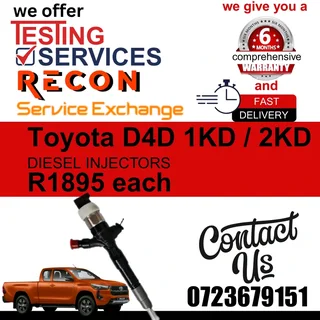 Toyota D4D 1kd or 2kd Diesel Injectors for sale