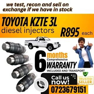 Toyota KZTE 3l Diesel Injectors for sale