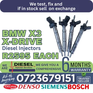 BMW X3 X-drive diesel injectors for sale