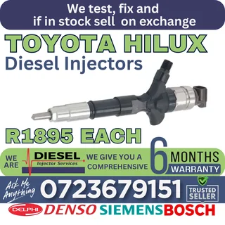 Toyota Hilux diesel injectors for sale