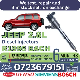 Jeep 2.8L diesel injectors for sale