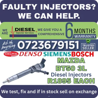 Mazda BT50 3L diesel injectors for sale