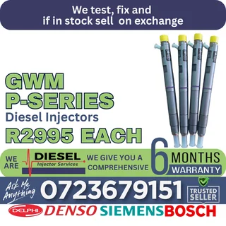 Brand New GWM P-series diesel injectors for sale