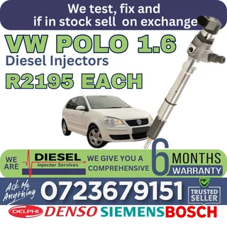 VW Polo 1.6L diesel injectors for sale
