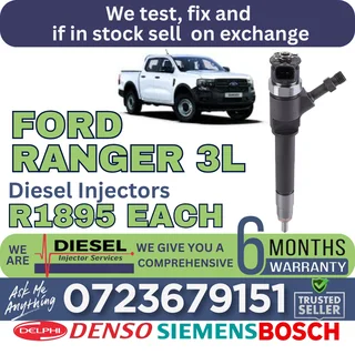 Ford Ranger 3L diesel injectors for sale