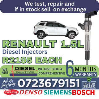 Renault 1.5L diesel injectors for sale