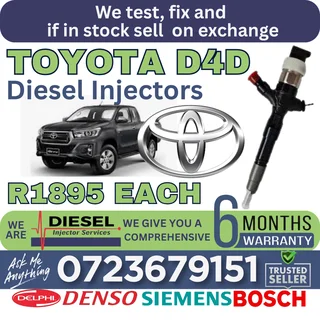 Toyota D4D diesel injectors for sale