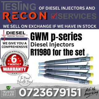 Brand New GWM P-series diesel injectors for sale