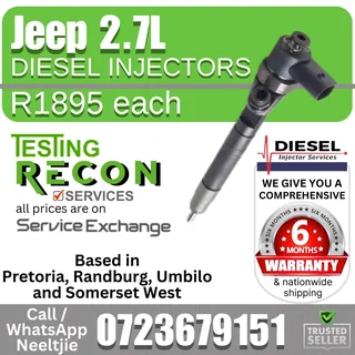 Jeep 2.7L Diesel Injectors for sale