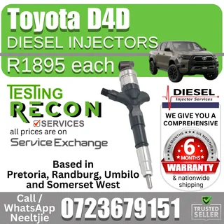 Toyota D4D Diesel Injectors for sale